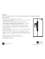 Preview for 2 page of GE Profile PSF26PGT Dimensions And Installation Information