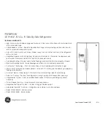 Preview for 2 page of GE Profile PSF26PGW Datasheet