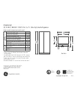 Preview for 1 page of GE Profile PSHF6YGZ Dimensions And Installation Information