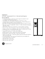 Предварительный просмотр 5 страницы GE Profile PSI23MGW Dimensions And Installation Information