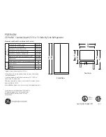 GE Profile PSI23NGW Dimensions And Installation Information preview