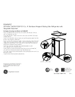 Preview for 2 page of GE Profile PSW26PSTSS Dimensions And Installation Information