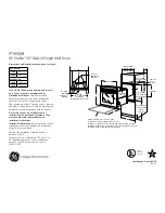 Preview for 1 page of GE Profile PT900DR Dimensions And Installation Information