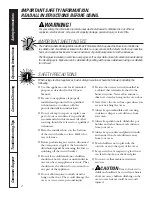 Preview for 2 page of GE Profile PT920 Owner'S Manual