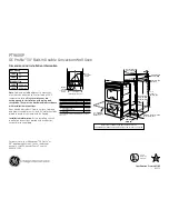 Preview for 1 page of GE Profile PT960SM Dimensions And Installation Information