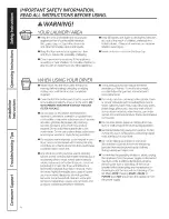 Preview for 4 page of GE Profile PTDN850GM0WW Owner'S Manual And Installation Instructions