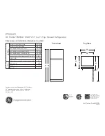 Preview for 1 page of GE Profile PTS22LCS Dimensions And Installation Information