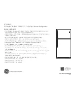 Preview for 2 page of GE Profile PTS22LCS Dimensions And Installation Information