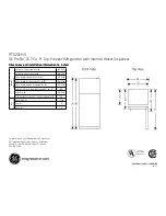 Preview for 1 page of GE Profile PTS22LHS Dimensions And Installation Information