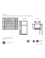 Preview for 1 page of GE Profile PTS22SCSSS Dimensions And Installation Information