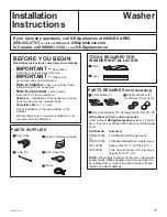 Preview for 17 page of GE Profile PTW600BPRDG Owner'S Manual & Installation Instructions