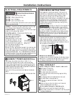 Предварительный просмотр 21 страницы GE Profile PTW600BPRDG Owner'S Manual & Installation Instructions