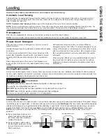 Предварительный просмотр 13 страницы GE Profile PTW905 Owner'S Manual & Installation Instructions