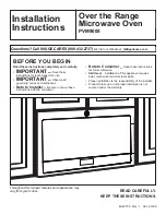 GE Profile PVM9005FMDS Installation Instructions Manual preview