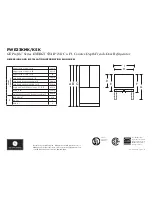 Preview for 1 page of GE Profile PWE23KMK Dimensions And Installation Information