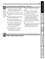 Preview for 3 page of GE Profile SmartDispense SPBD880 Owners And Installation Manual