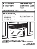 Предварительный просмотр 1 страницы GE Profile Spacemaker PVM2070DM Installation Instructions Manual