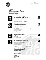 GE Profile SpacemakerXL JVM1350 Owner'S Manual preview