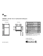 GE Profile TBX22PABCC Dimension Manual preview