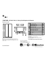 GE Profile TFX26PPD Dimension Manual предпросмотр