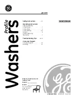 Preview for 1 page of GE Profile Washer Owner'S Manual