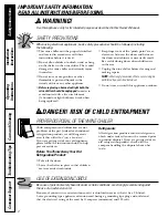 Preview for 2 page of GE Profile Wine Chiller Owner'S Manual