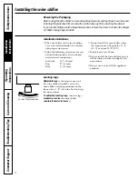 Preview for 4 page of GE Profile Wine Chiller Owner'S Manual