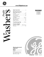 GE Profile WNSB8060 Owner'S Manual предпросмотр