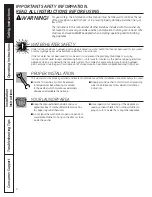 Preview for 2 page of GE Profile WPDH8900 Owner'S Manual & Installation Instructions