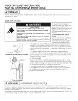 Предварительный просмотр 2 страницы GE PS978STSS Owner'S Manual