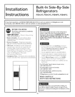 Preview for 15 page of GE PSB42YPHASV Owner'S Manual And Installation Instructions