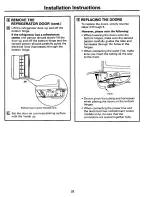 Preview for 25 page of GE PSC23MGSABB and Owner'S Manual And Installation Instructions