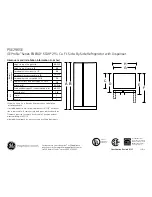 Preview for 1 page of GE PSE29KSESS Dimensions And Installation Information