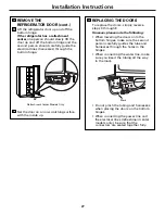 Preview for 27 page of GE PSF26NGWWW - 25.5 cu. Ft. Refrigerator Owner'S Manual And Installation