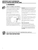 Preview for 4 page of GE PSG22MIMBFBB and Owner'S Manual And Installation Instructions