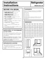 Preview for 14 page of GE PSG22MIMBFBB and Owner'S Manual And Installation Instructions