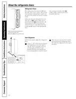 Предварительный просмотр 12 страницы GE PSH23PSRBSV and Owner'S Manual And Installation