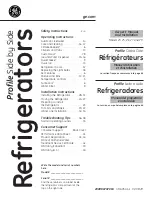 Preview for 1 page of GE PSHF6RGXCC - Profile 26' Dispenser Refrirator Owner'S Manual And Installation