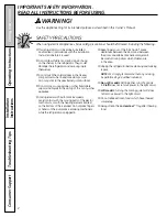 Preview for 2 page of GE PSHF6RGXCC - Profile 26' Dispenser Refrirator Owner'S Manual And Installation