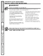 Preview for 4 page of GE PSHF6RGXCC - Profile 26' Dispenser Refrirator Owner'S Manual And Installation