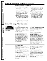 Preview for 16 page of GE PSHF6RGXCC - Profile 26' Dispenser Refrirator Owner'S Manual And Installation