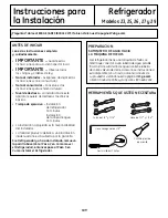 Preview for 109 page of GE PSHF6RGXCC - Profile 26' Dispenser Refrirator Owner'S Manual And Installation