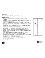 Preview for 2 page of GE PSHF6YGXBB - Profile 26' Dispenser Refrirator Datasheet