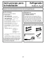 Preview for 109 page of GE PSHF6YGXWW - Profile 26' Dispenser Refrigerator Owner'S Manual And Installation Manual