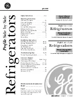 Preview for 1 page of GE PSI23NCR - Profile 22.6 cu. Ft Owner'S Manual And Installation Manual