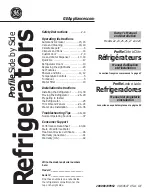 Preview for 1 page of GE PSIC3RGXCV - Profile 23.4 cu. Ft. Refrirator Owner'S Manual