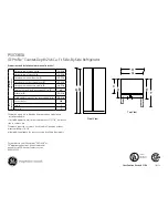 Предварительный просмотр 1 страницы GE PSIC5RGX - Profile: 24.6 cu. Ft Dimensions And Installation Information