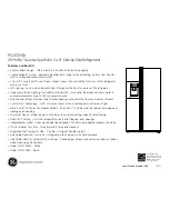 Preview for 5 page of GE PSJC5YGX - Profile: 24.6 cu. Ft Datasheet