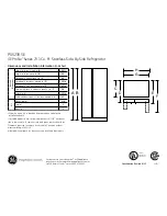 Предварительный просмотр 1 страницы GE PSS23KSESS Dimensions And Installation Information