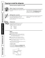 Предварительный просмотр 16 страницы GE PSS25MGMBBB and Owner'S Manual And Installation